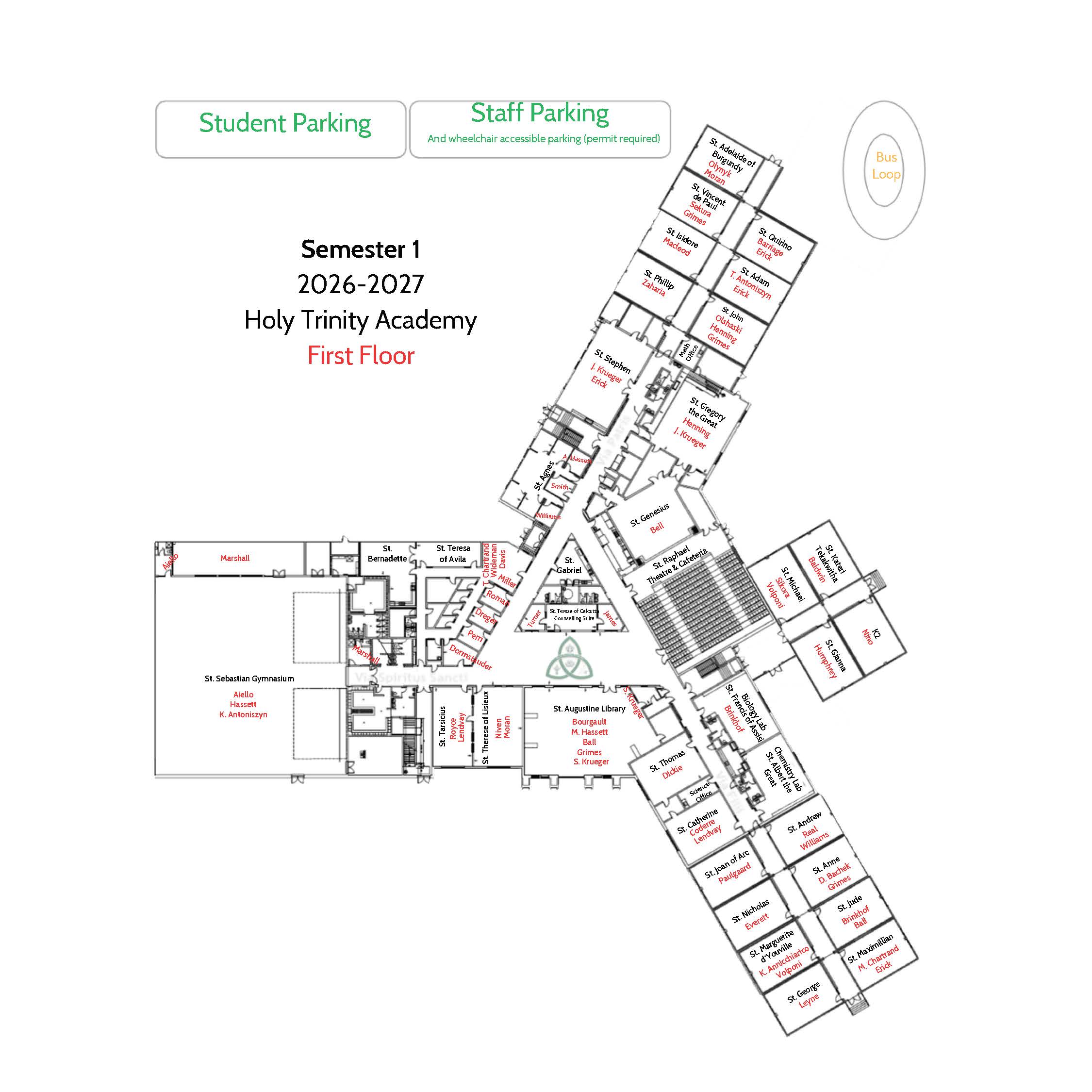 2026 2027 Map First Floor Semester 1 Updated